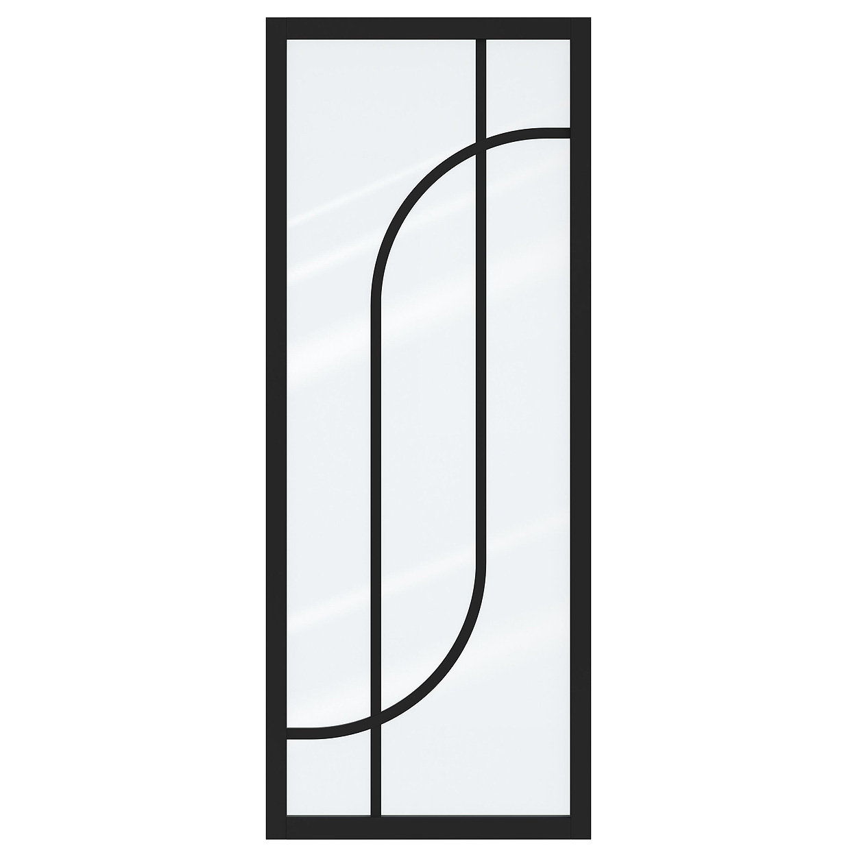 Binnendeur Skantrae SSL 14517 Blank Glas Zwart Gelakt